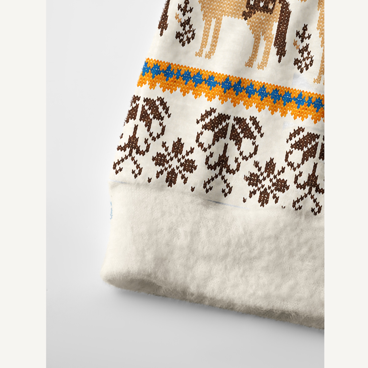 Horseback Rider & Ornamental Floral Ugly Cardigan Sweaters