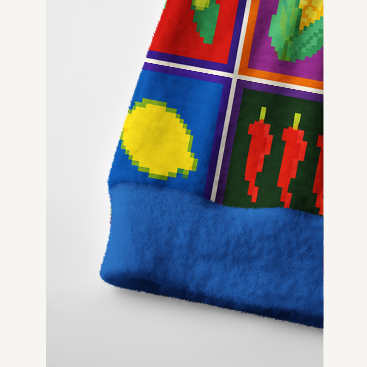 Pixel Garden Harvest Print Ugly Cardigan Sweaters