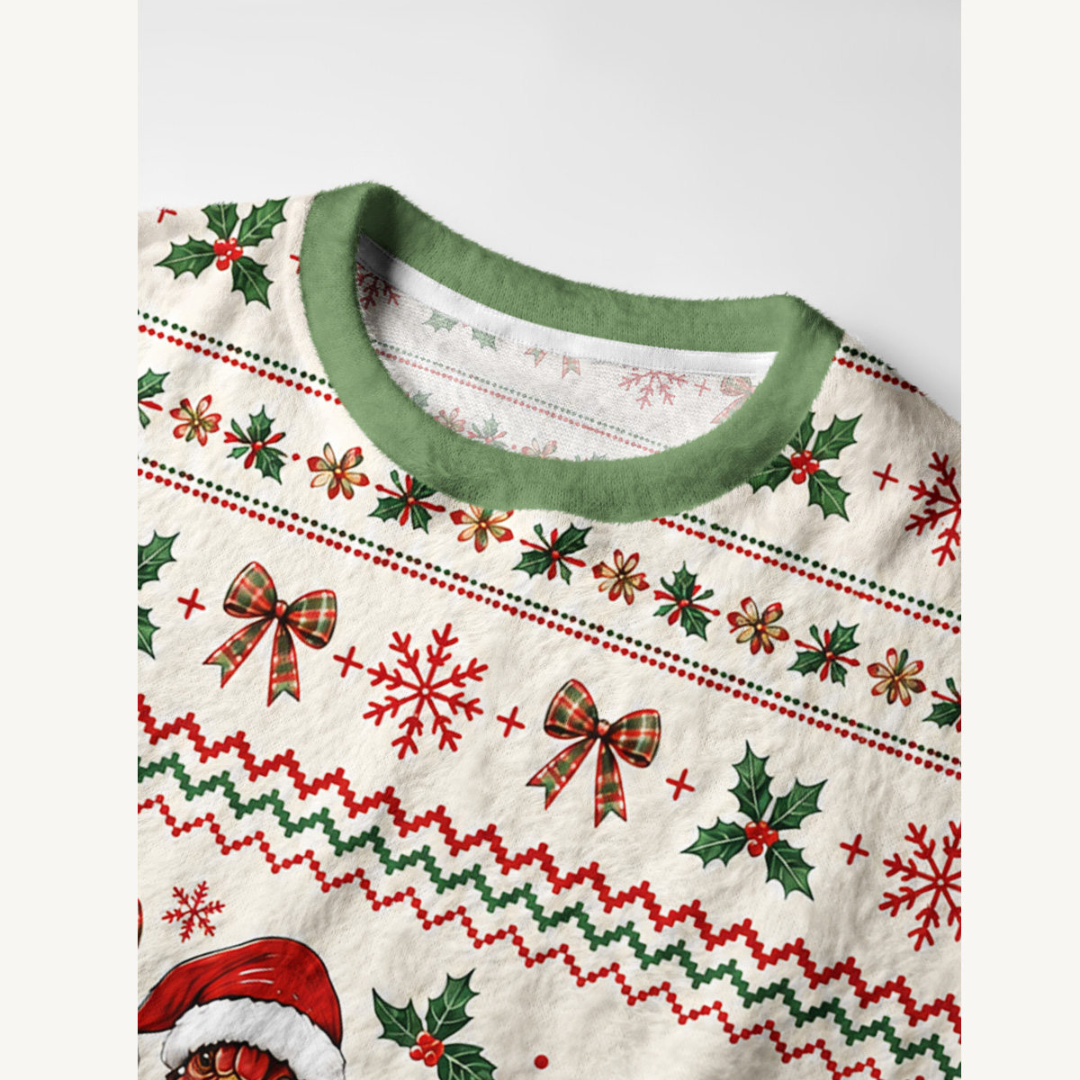 Holiday Hen Party Christmas Fuzzy Crewneck Sweater