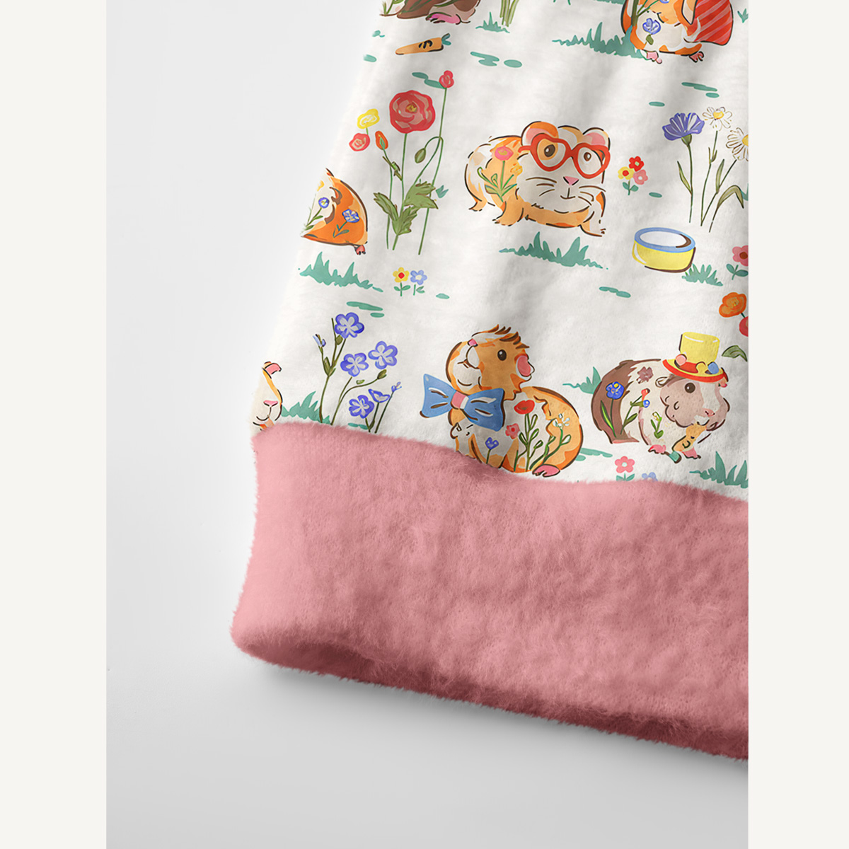 Guinea Pig Picnic Print Ugly Cardigan Sweaters