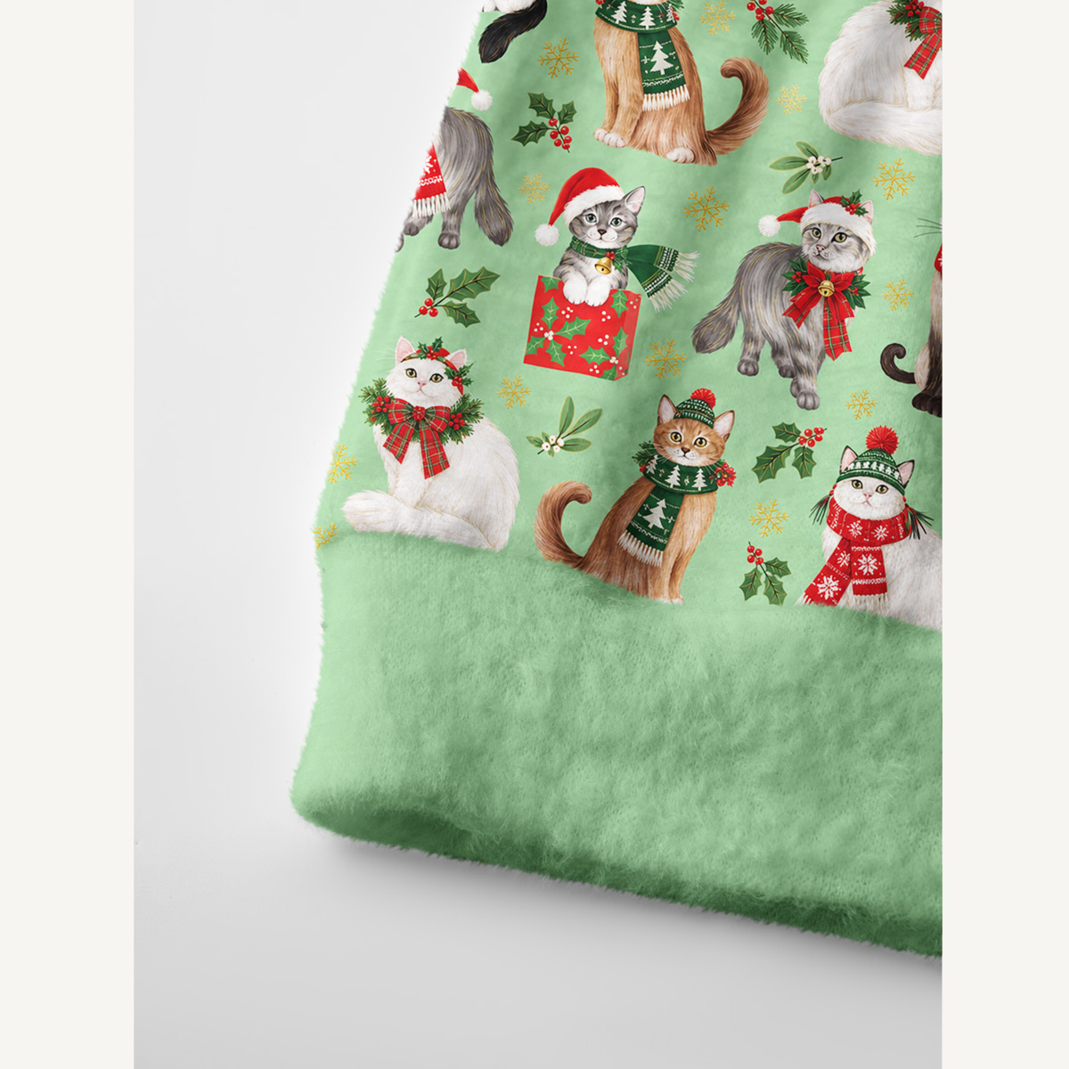 Christmas Kitty Parade Print Ugly Cardigan Sweaters