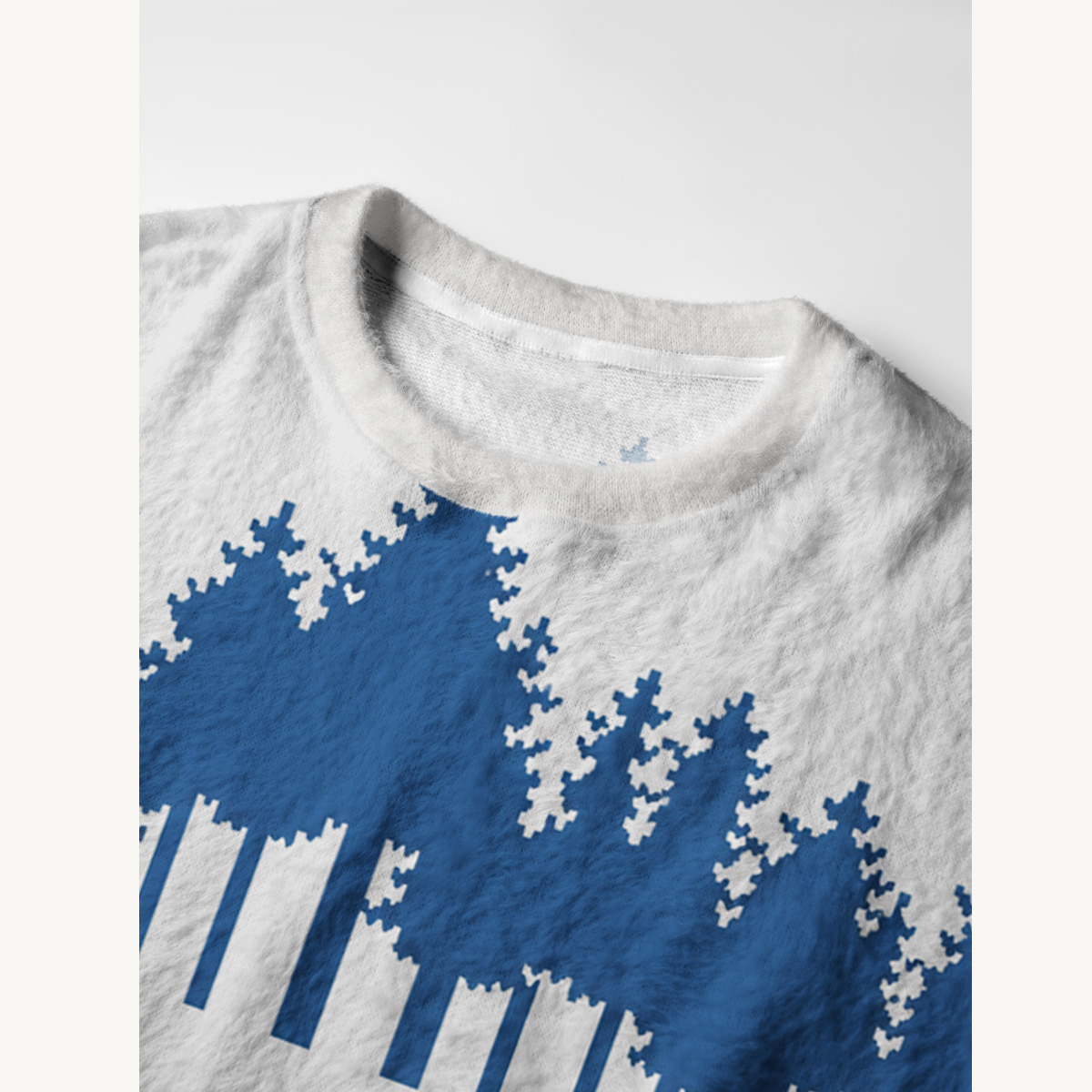 Nordic Woodland Fox Fuzzy Crewneck Sweater
