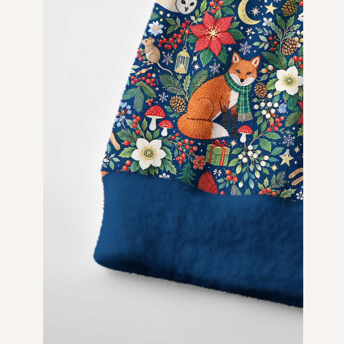 Enchanted Christmas Forest Friends Print Cardigan Sweaters