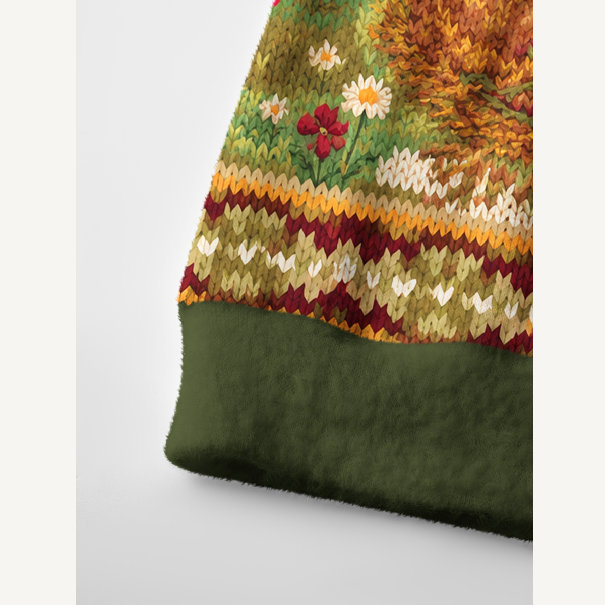 Autumn Harvest Chicken Farm Print Cardigan Sweaters