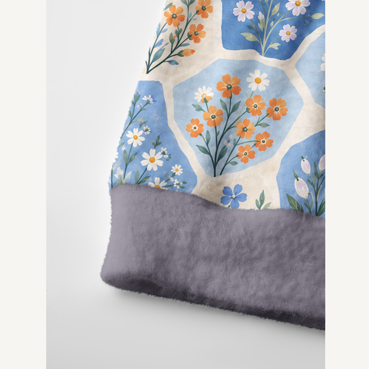 Blue Meadow Wildflower Print Cardigan Sweaters