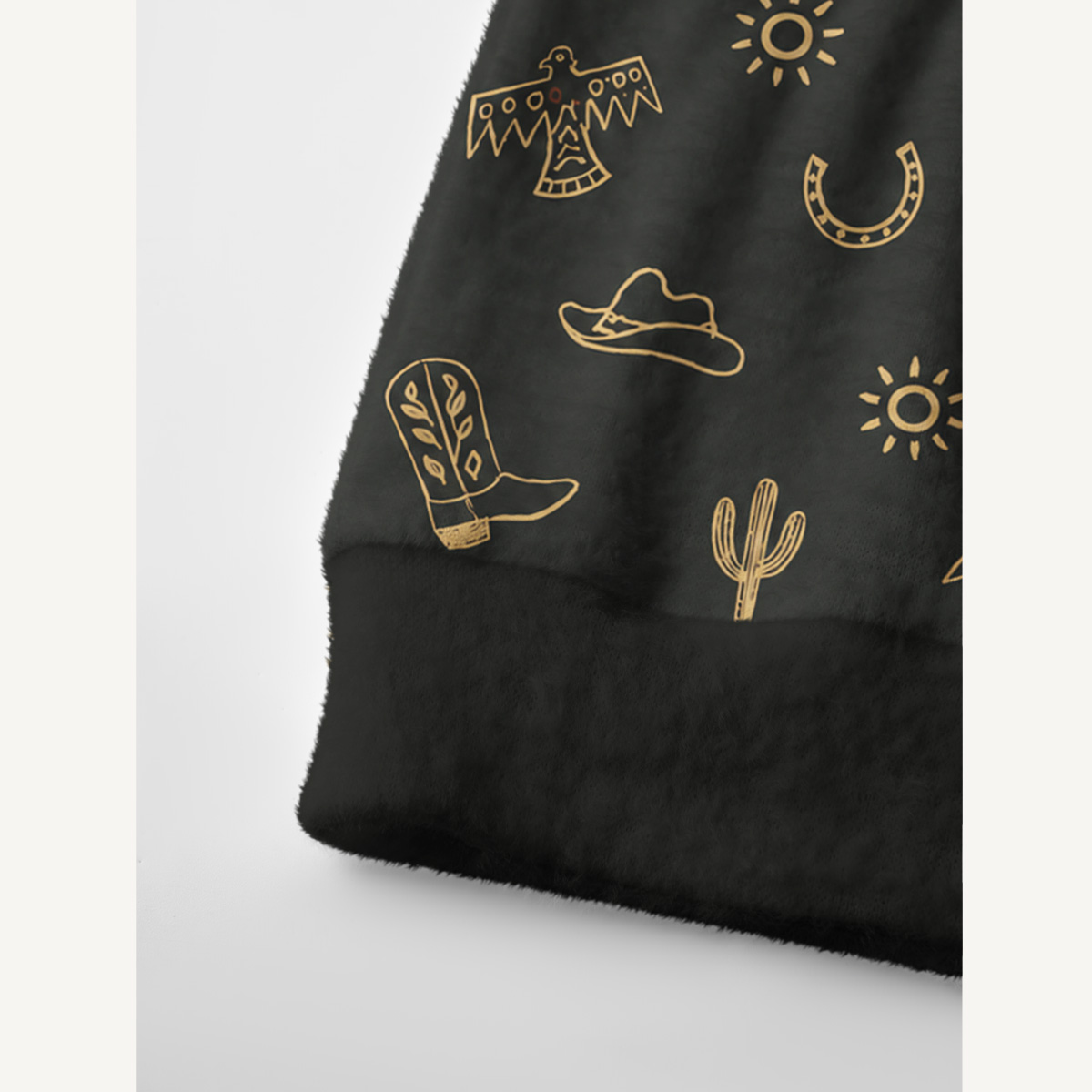 Desert Western Cowboy Print Cardigan Sweaters