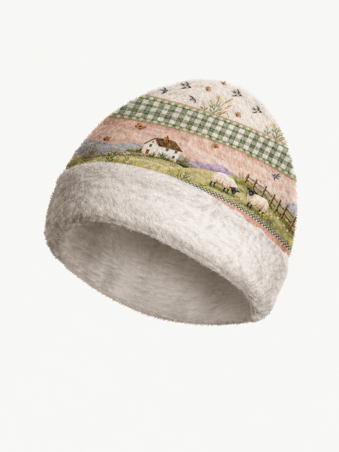 Pastoral Daydream Cottage Cozy Fuzzy Beanie