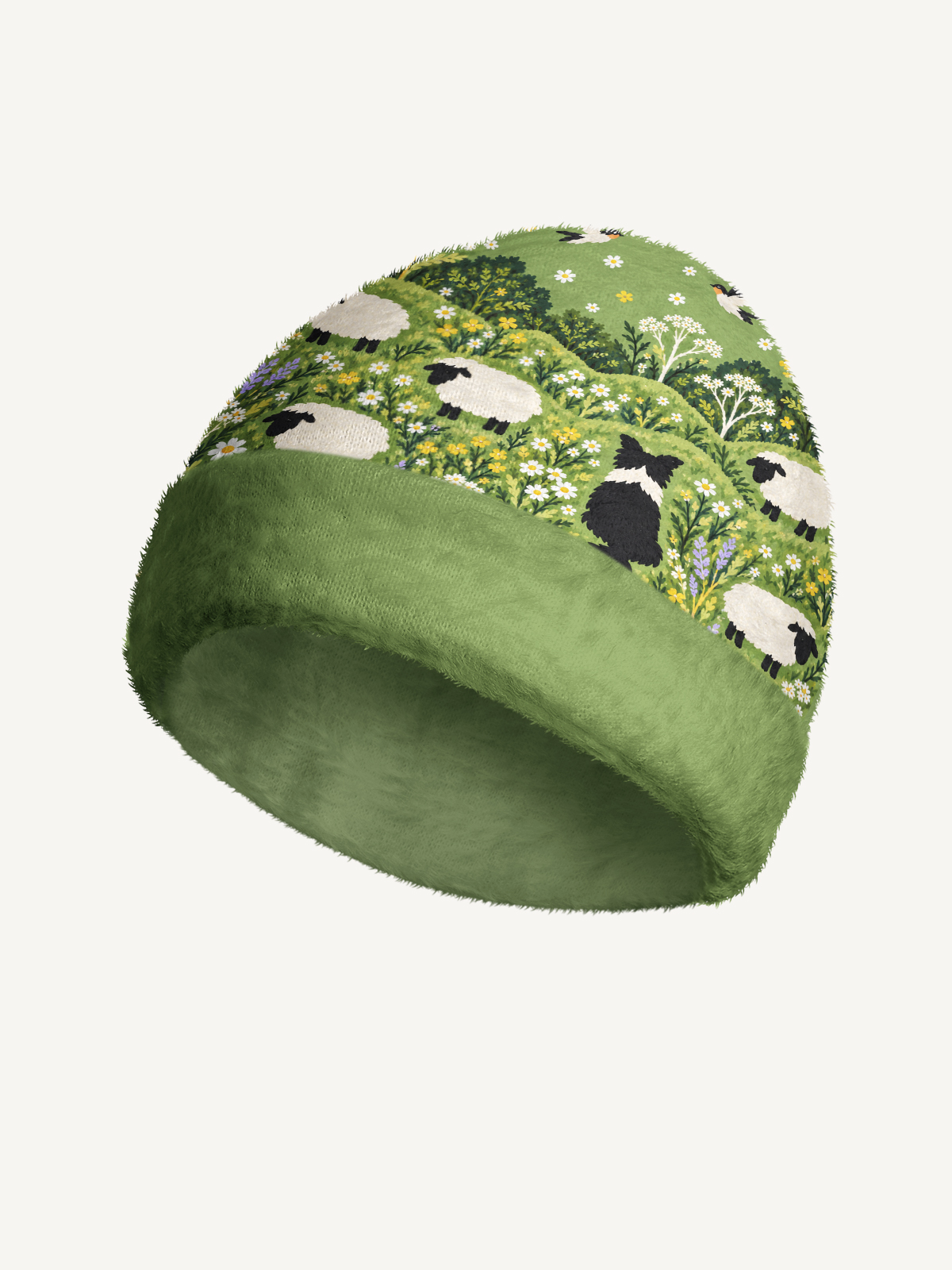 Sheep Herding Dog Cozy Fuzzy Beanie