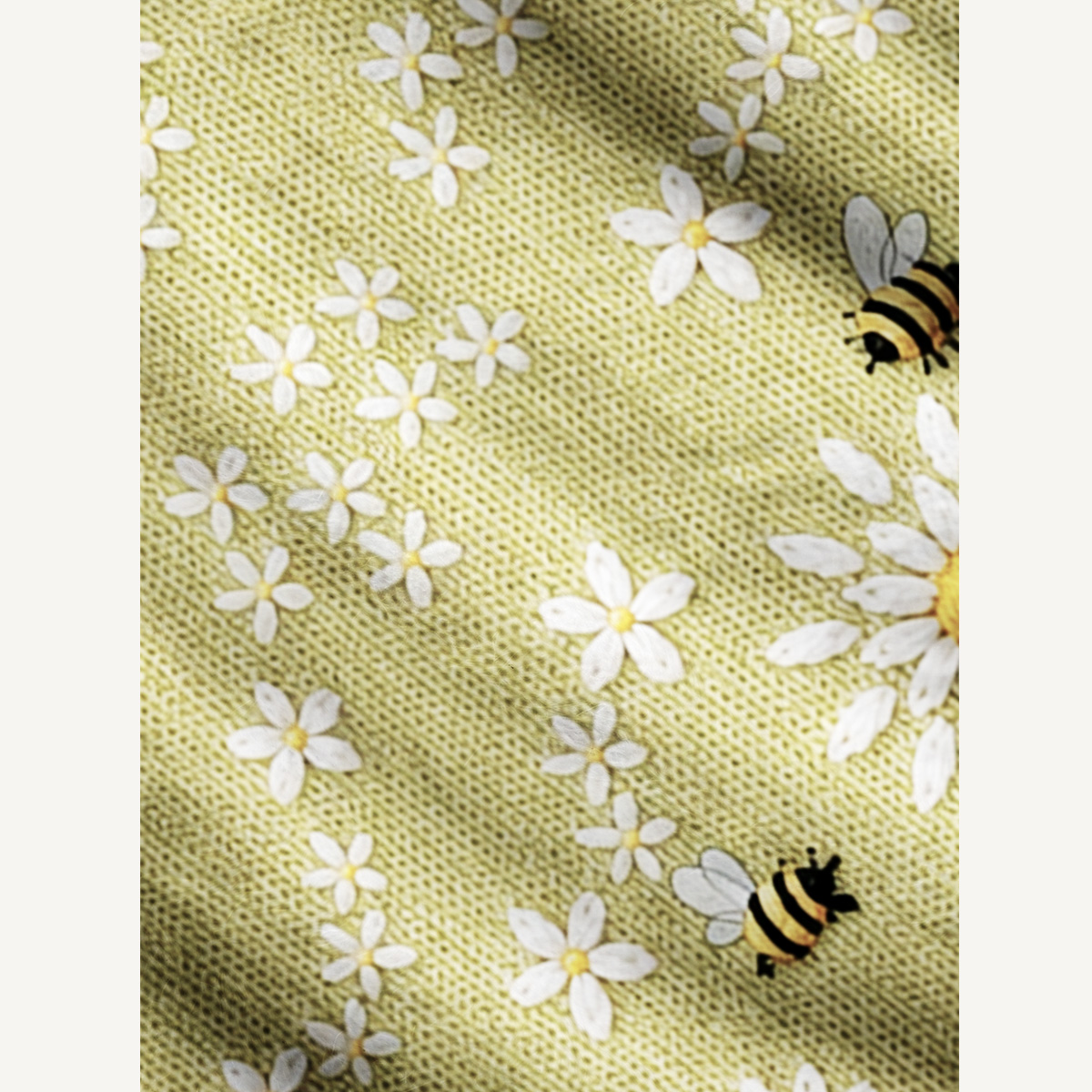 Valley Cottage Daisy & Bees Print Ugly Cardigan Sweaters