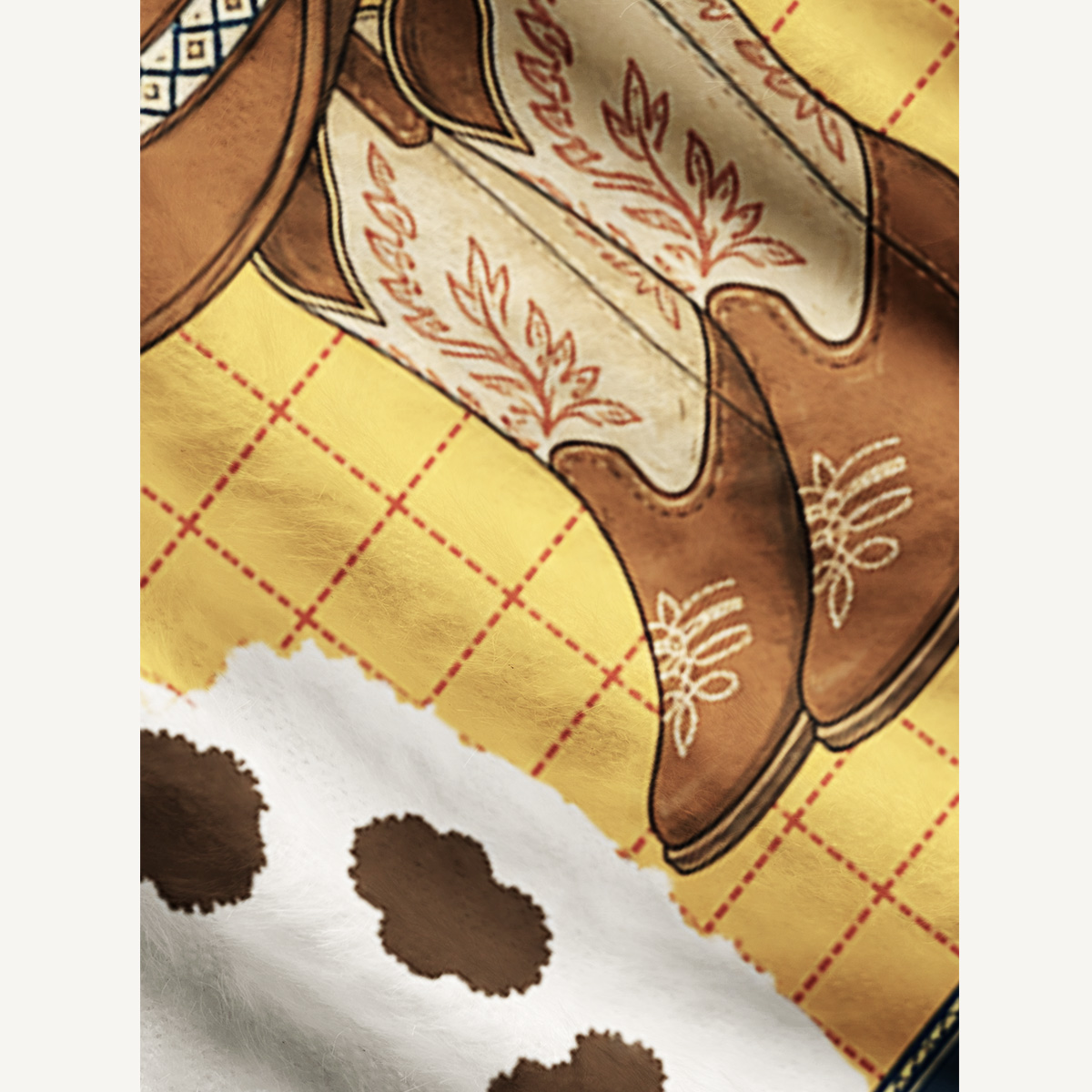Western Cowboy Cactus Cow-Print Ugly Cardigan Sweaters