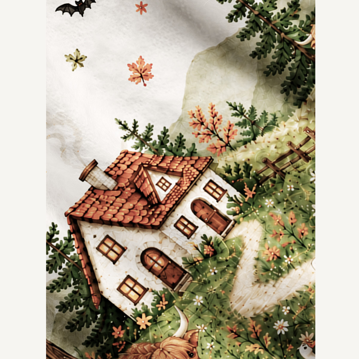 Autumn Pumpkin Pasture Print Halloween Ugly Cardigan Sweaters
