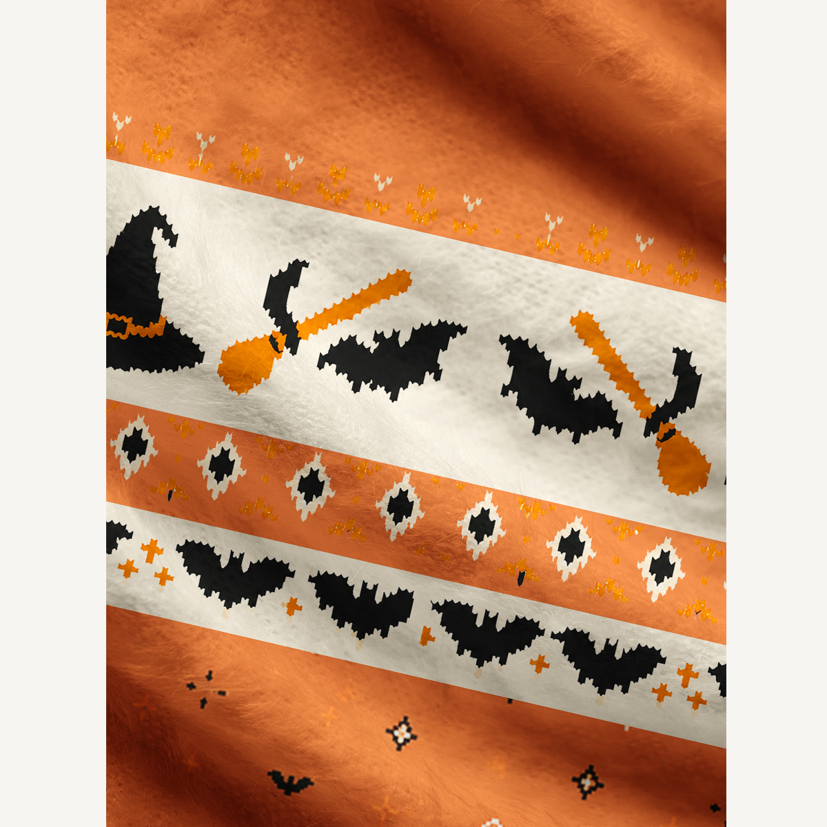 Halloween Witch Bat Art Print Ugly Cardigan Sweaters