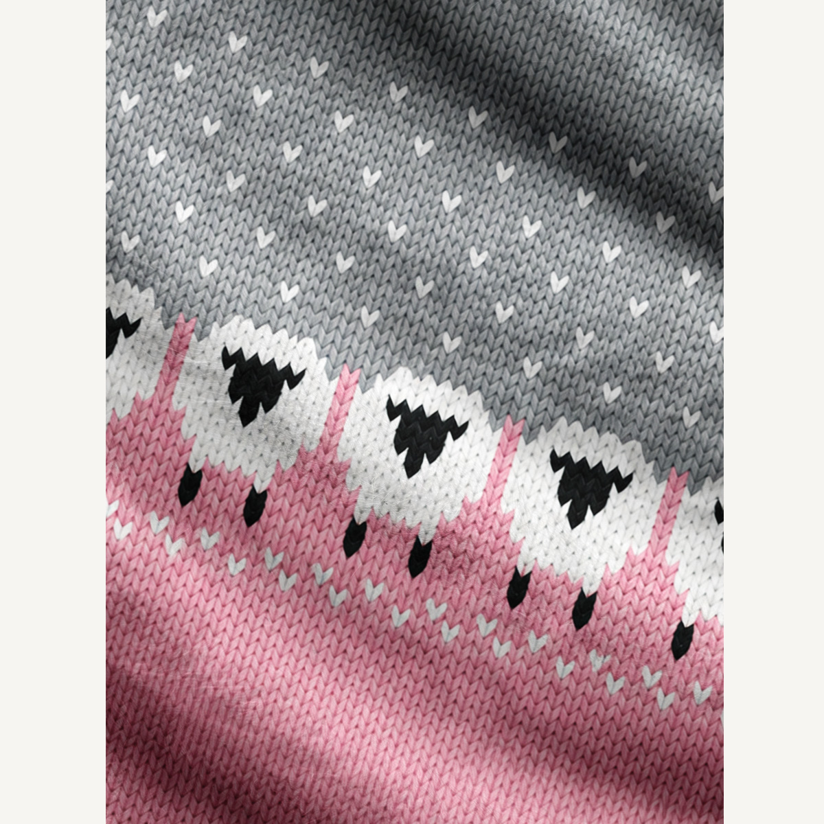 Cozy Little Sheep Fuzzy Crewneck Sweater