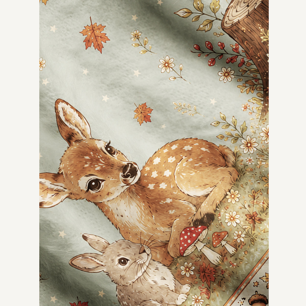 Forest Fawn & Friends Print Ugly Cardigan Sweaters