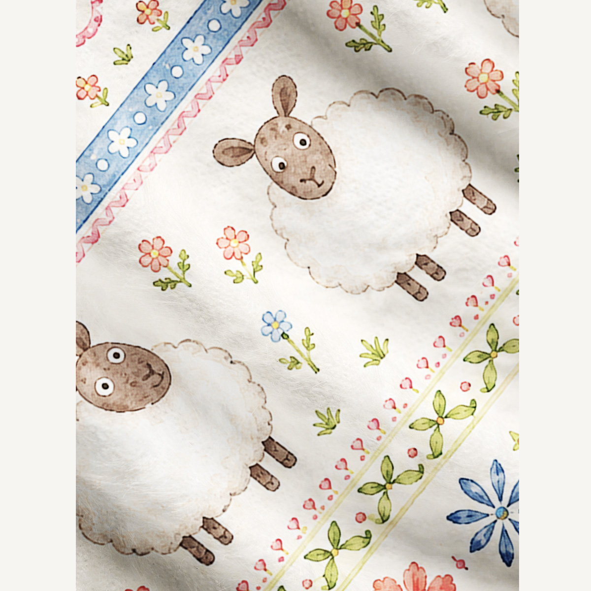 Pastoral Sheep Bands Print Ugly Cardigan Sweaters