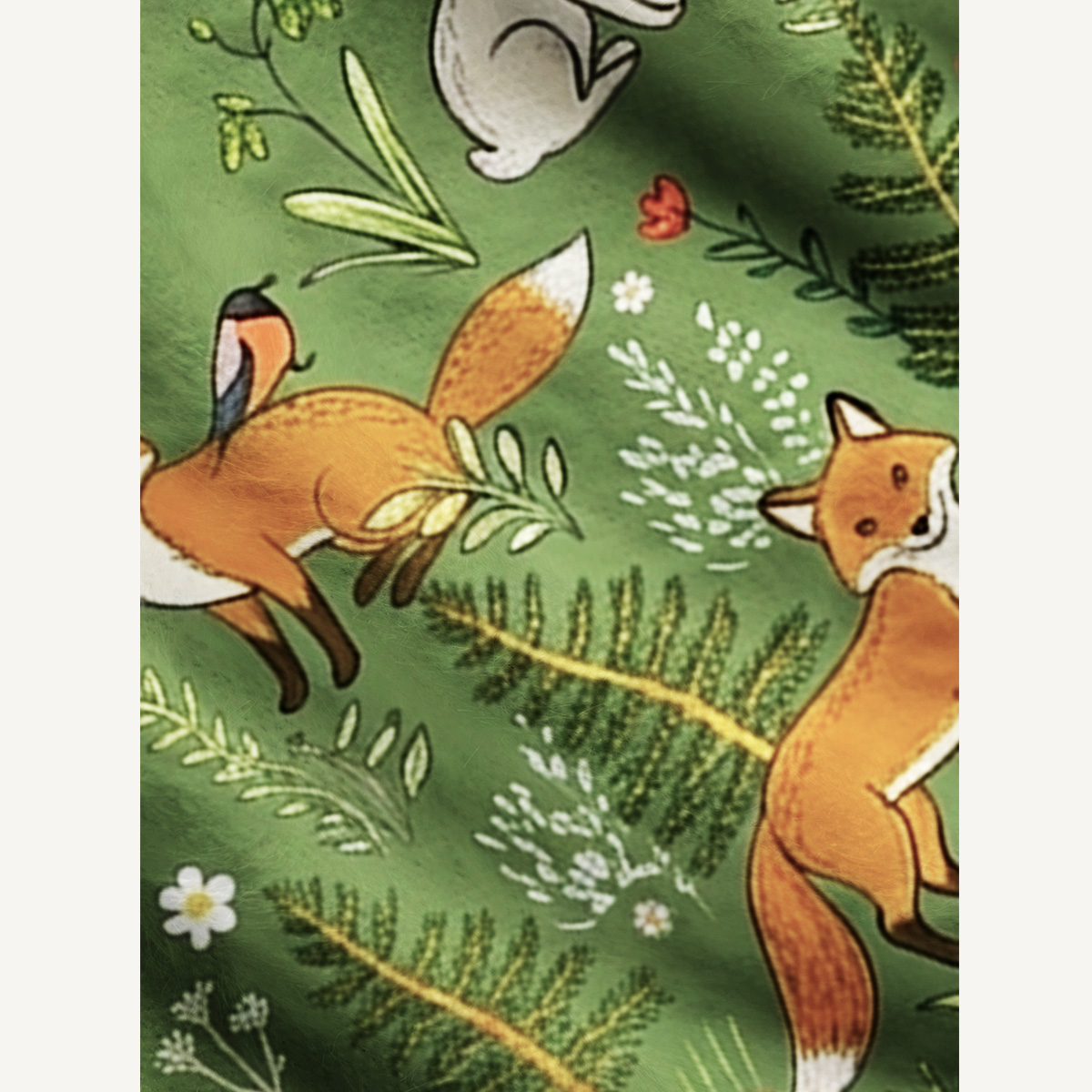 Whimsical Woodland Animals Print Halloween Ugly Cardigan Sweaters