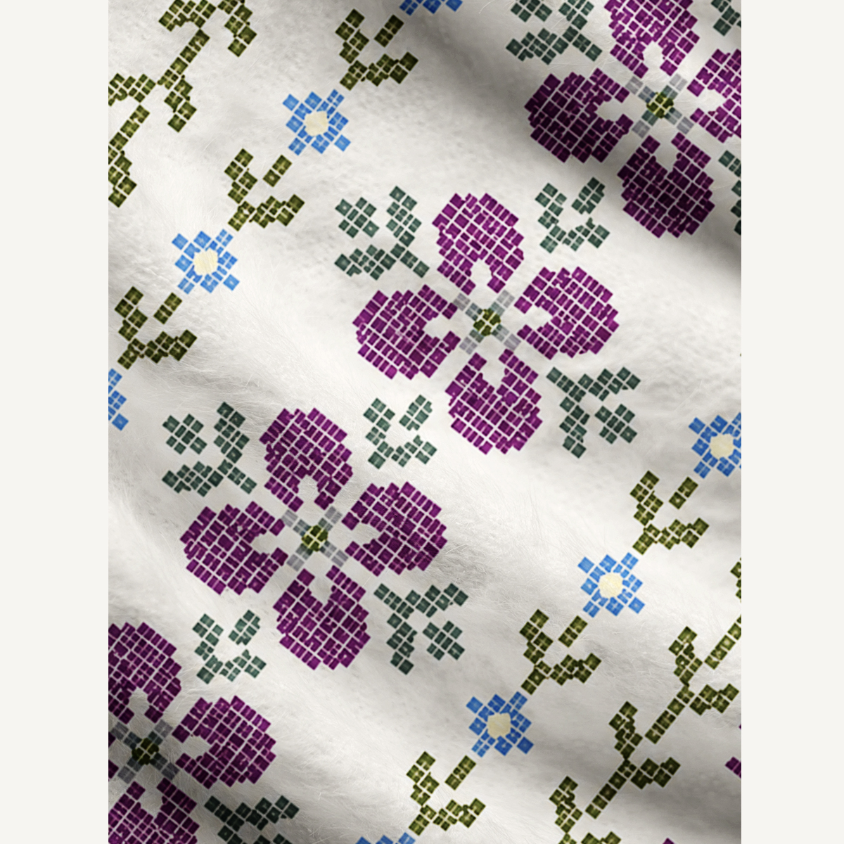 Lavender Folk Bloom Print Ugly Cardigan Sweaters