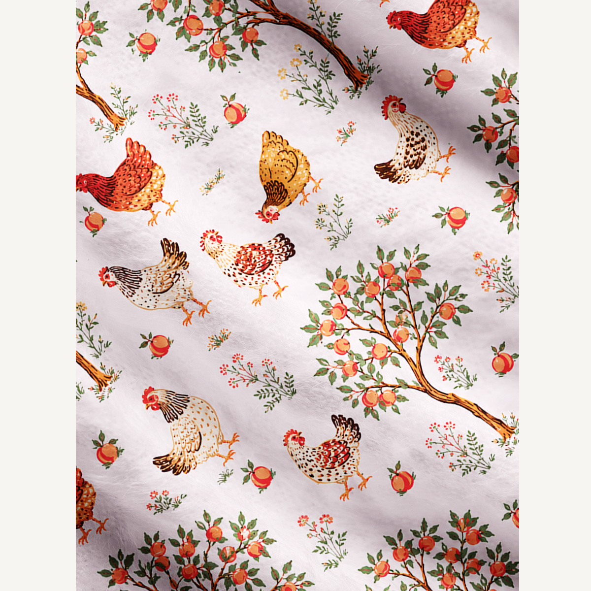 Orchard Hen Garden Print Ugly Cardigan Sweaters