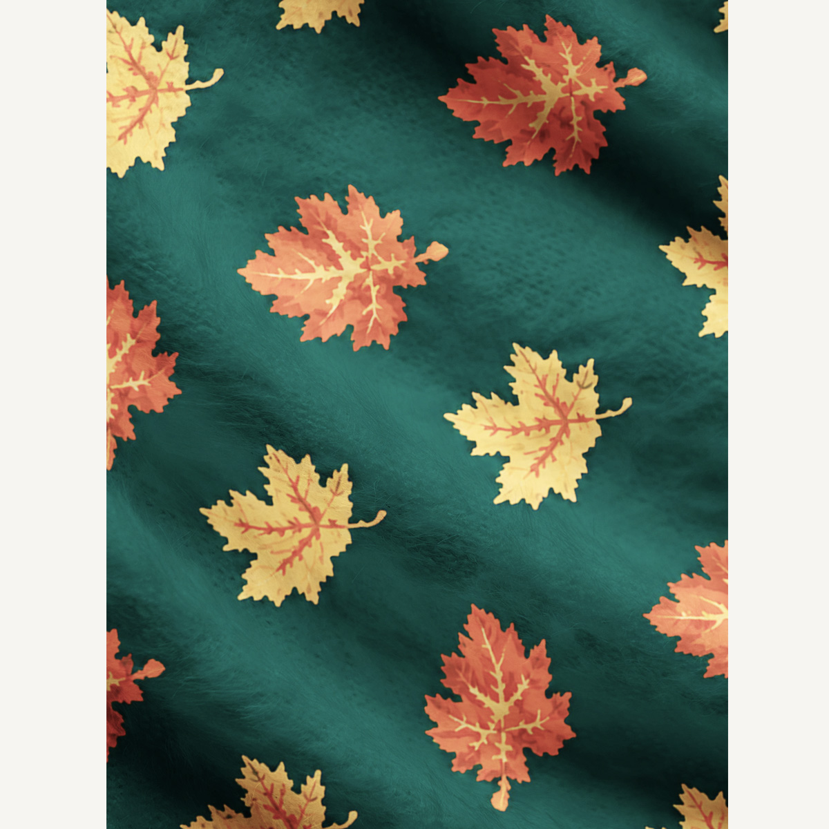 Autumn Maple Leaf Forest Print Ugly Cardigan Sweaters