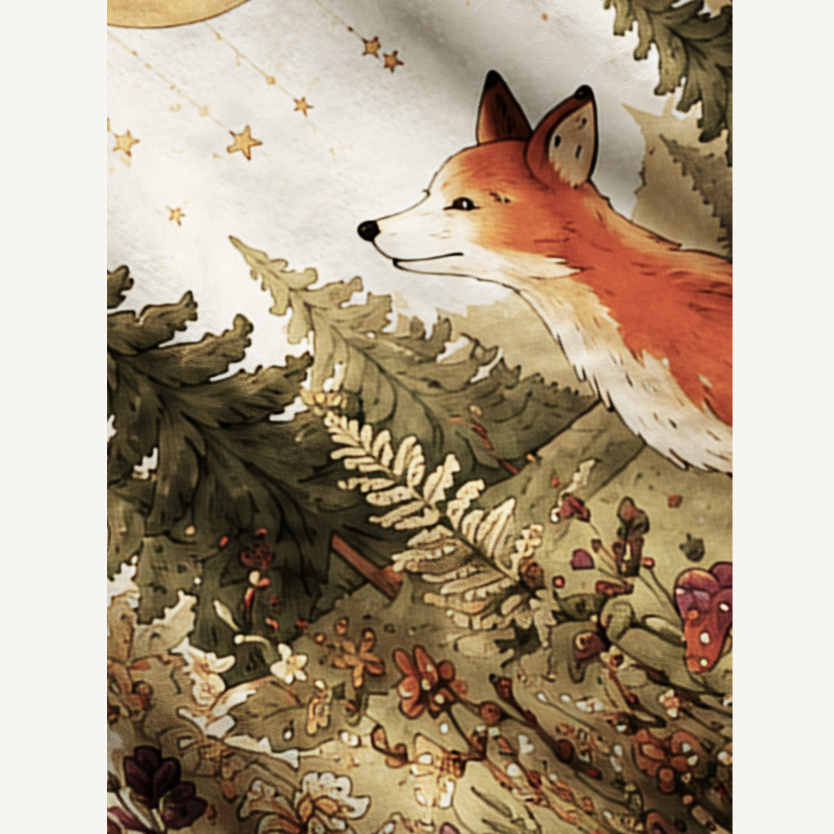Autumn Forest Fox Pastoral Print Halloween Ugly Cardigan Sweaters
