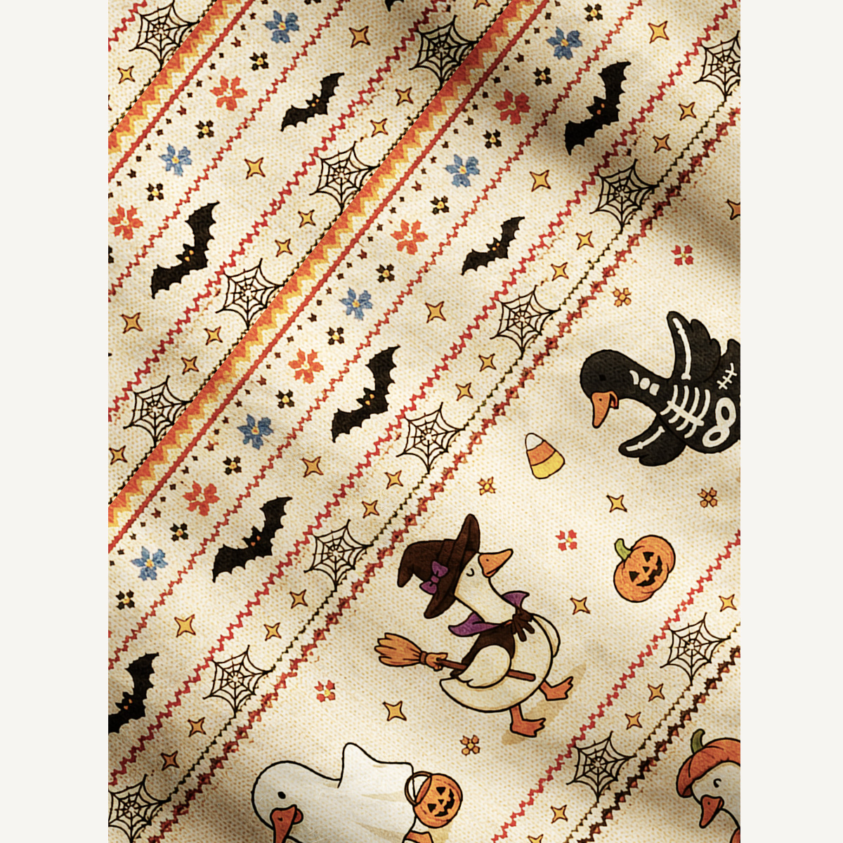 Halloween Ducks Collection Print Halloween Ugly Cardigan Sweaters