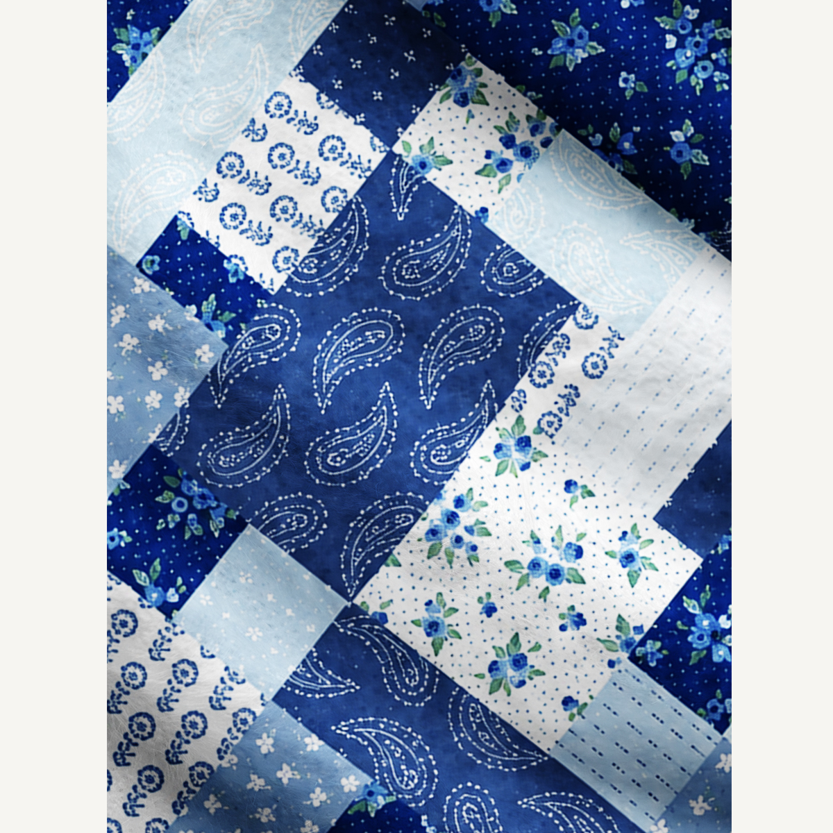 Blueberry Paisley Patchwork Print Ugly Cardigan Sweaters