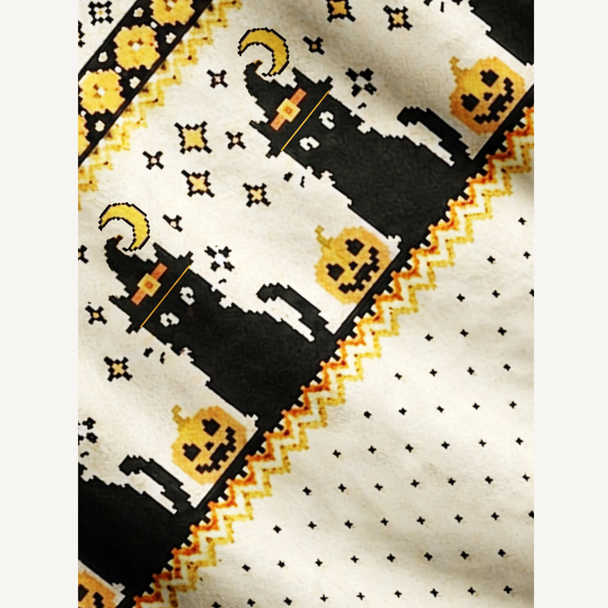  Witchy Black Cat & Pumpkin Halloween Print Ugly Cardigan Sweaters
