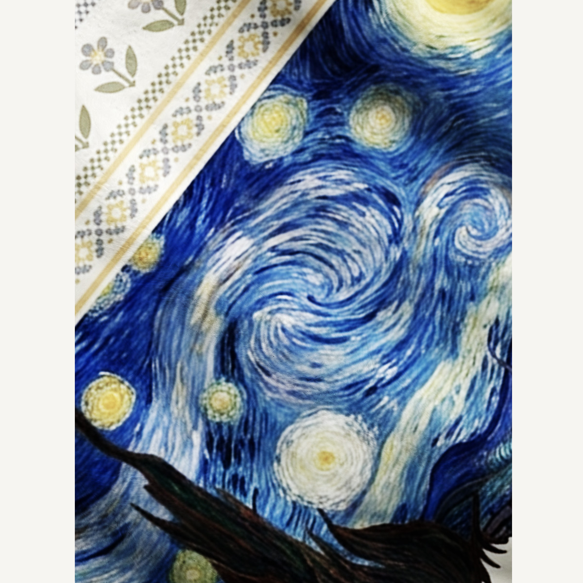 Starry Night Flower Field Print Ugly Cardigan Sweaters
