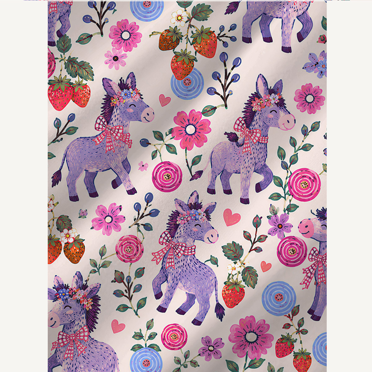 Strawberry Blossom Donkeys Square Neckline Cap Sleeve Maxi Dress