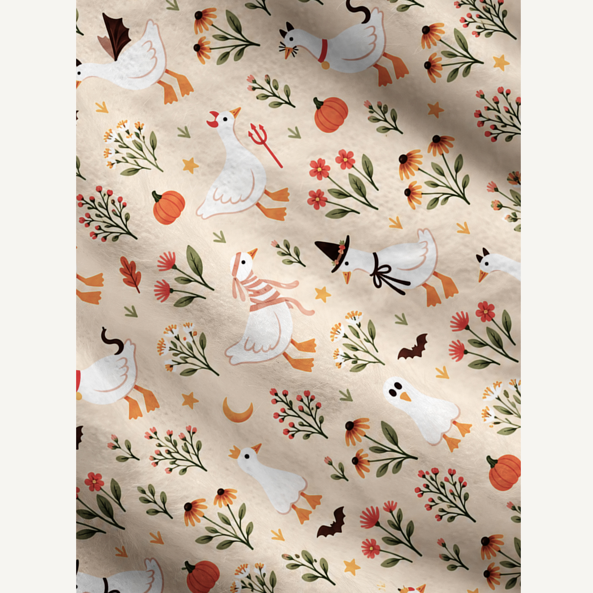 Halloween Costume Goose Print Ugly Cardigan Sweaters