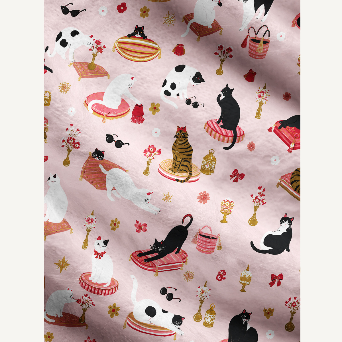 Whimsical Cat Lounge Ugly Cardigan Sweaters