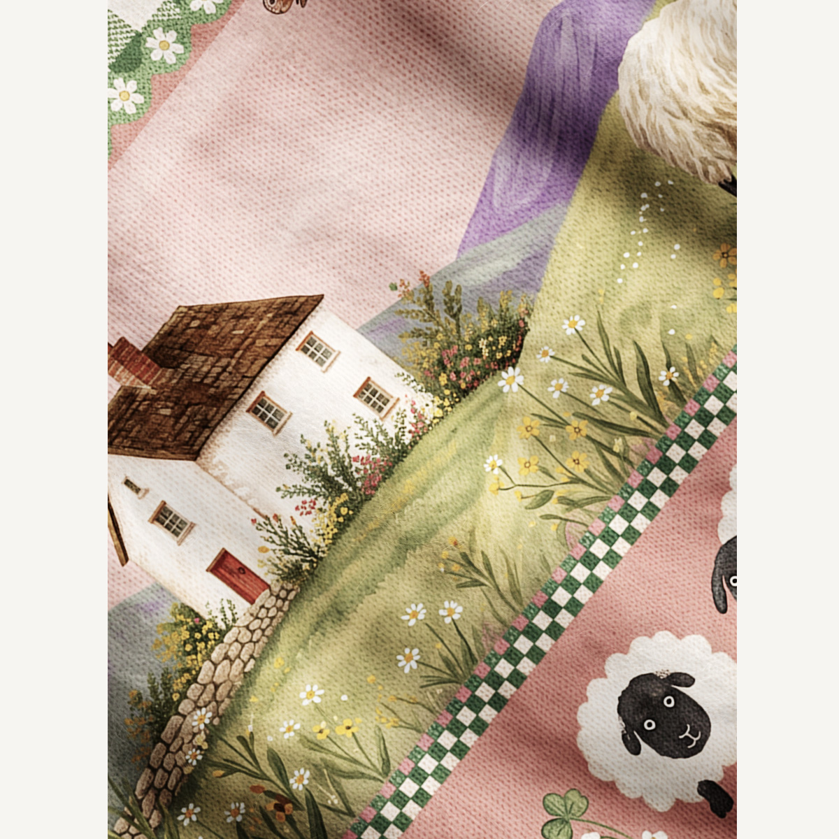 Pastoral Daydream Cottage Print Ugly Cardigan Sweaters