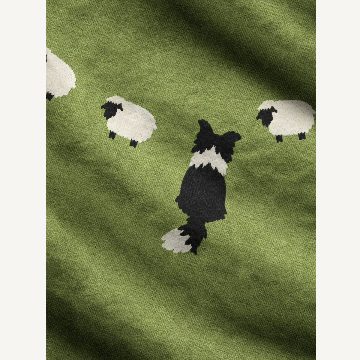 Sheep Herding Dog Fuzzy Crewneck Sweater