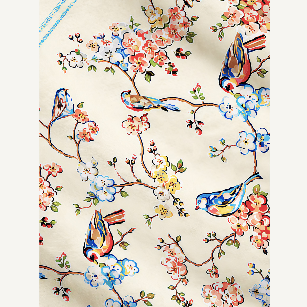 Vintage Floral Songbirds Print Ugly Cardigan Sweaters