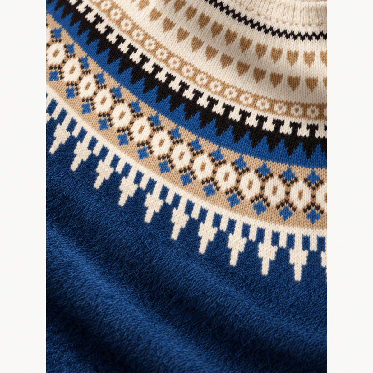 Vintage Fair Isle Fuzzy Crewneck Sweater