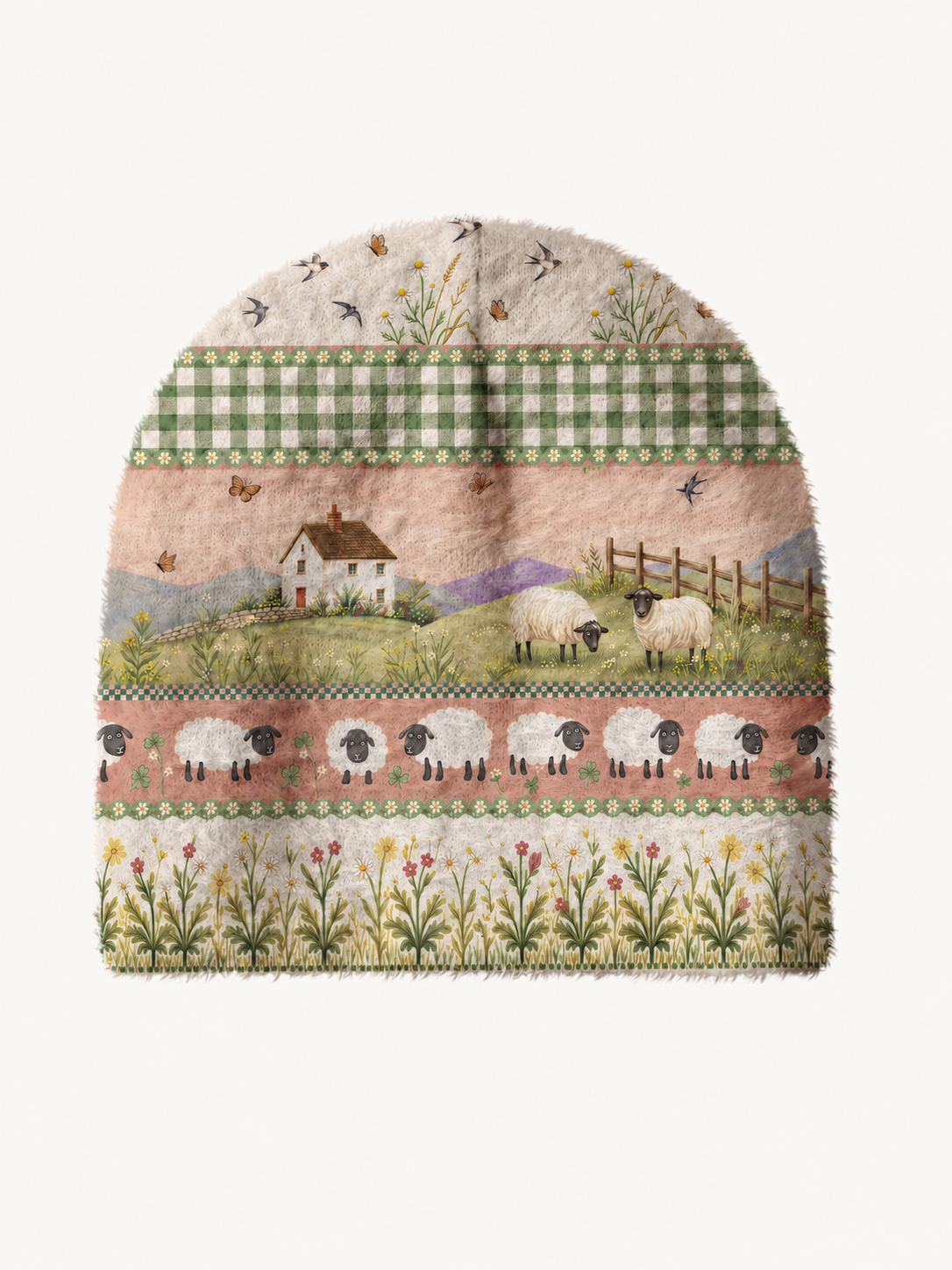 Pastoral Daydream Cottage Cozy Fuzzy Beanie