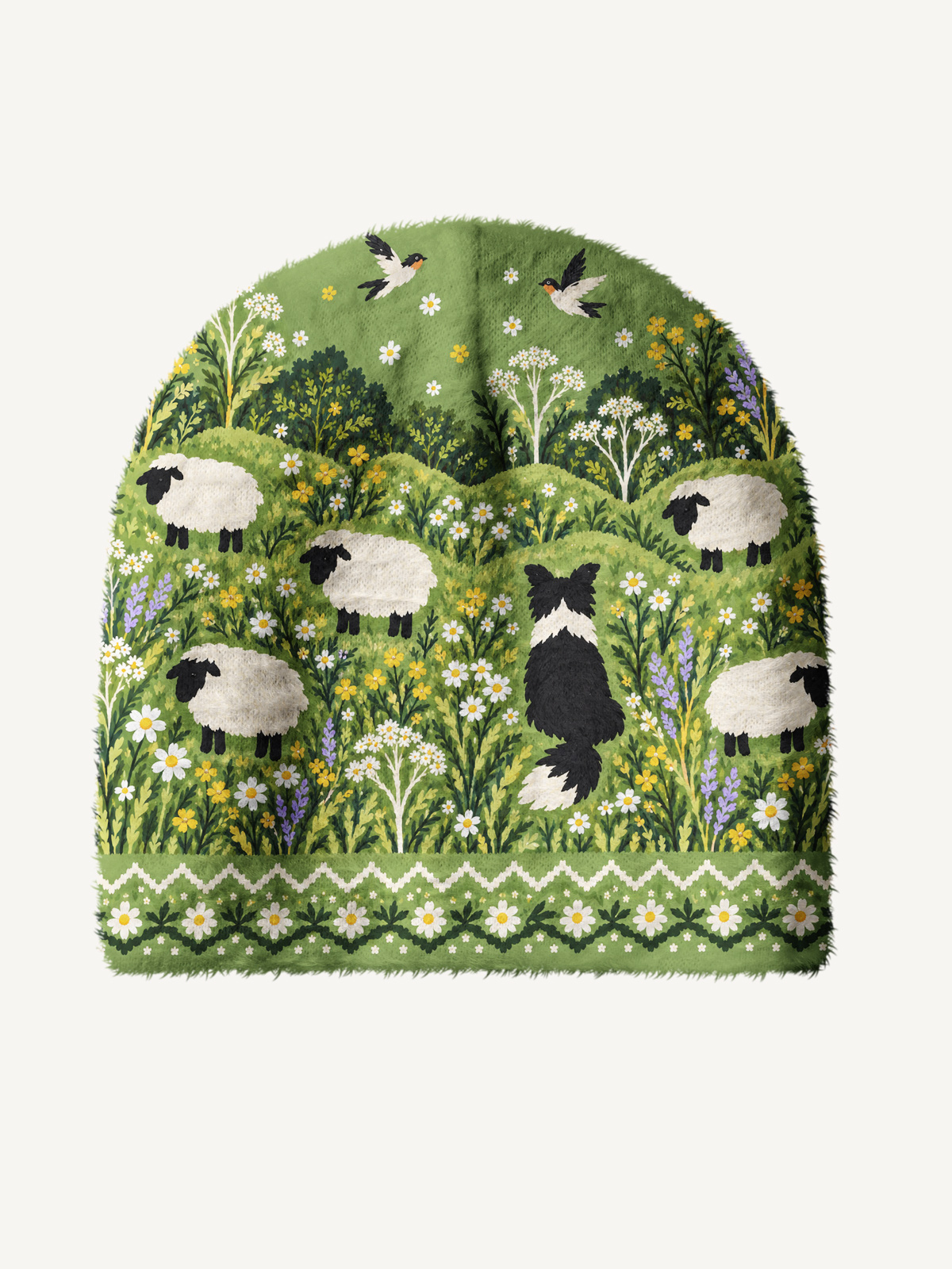 Sheep Herding Dog Cozy Fuzzy Beanie