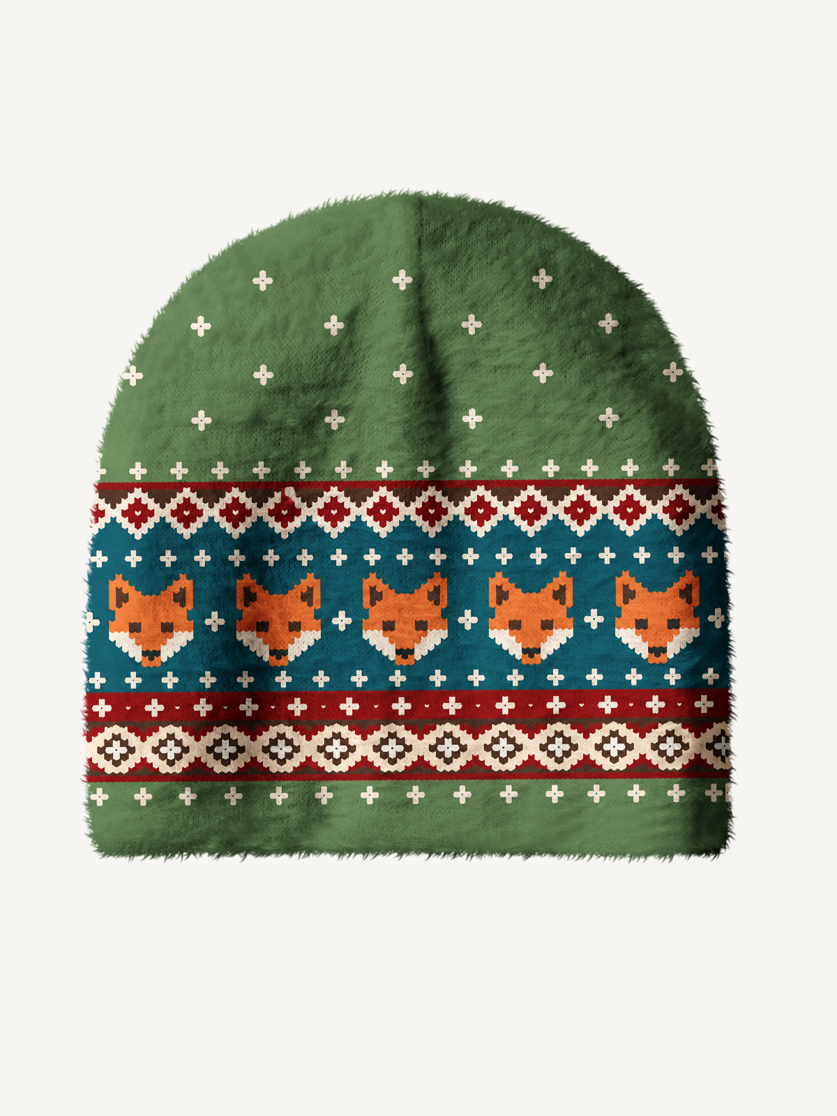 Woodland Fox Garden Cozy Fuzzy Beanie