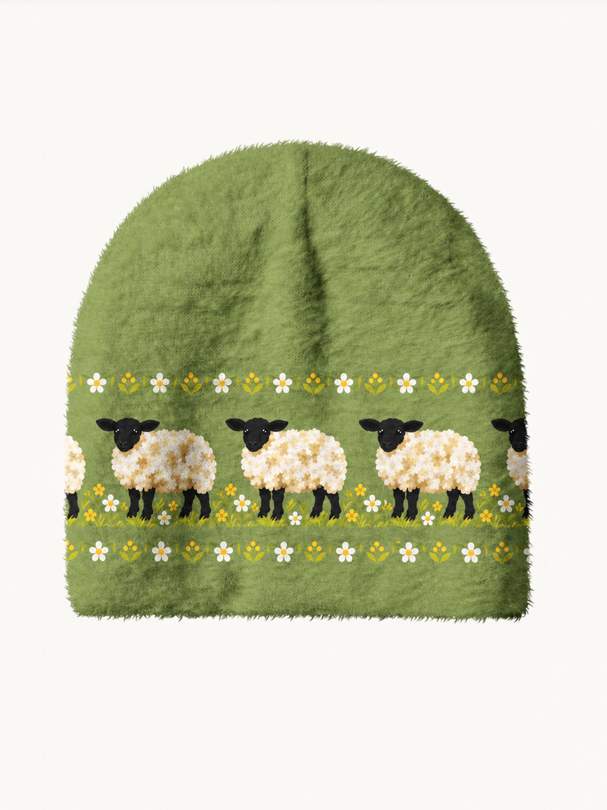 Meadow Sheep Cozy Fuzzy Beanie