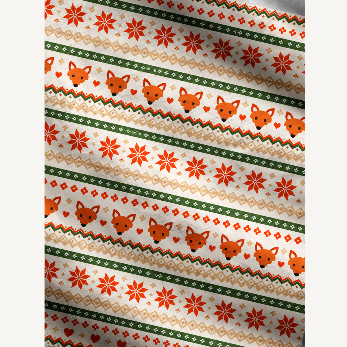 Woodland Fox & Snowflake Fuzzy Cardigan Sweaters