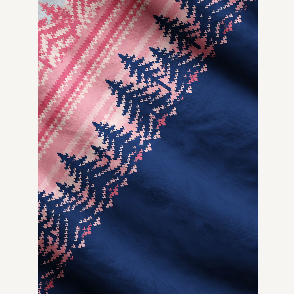 Winter Pine Fair Isle Fuzzy Crewneck Sweater