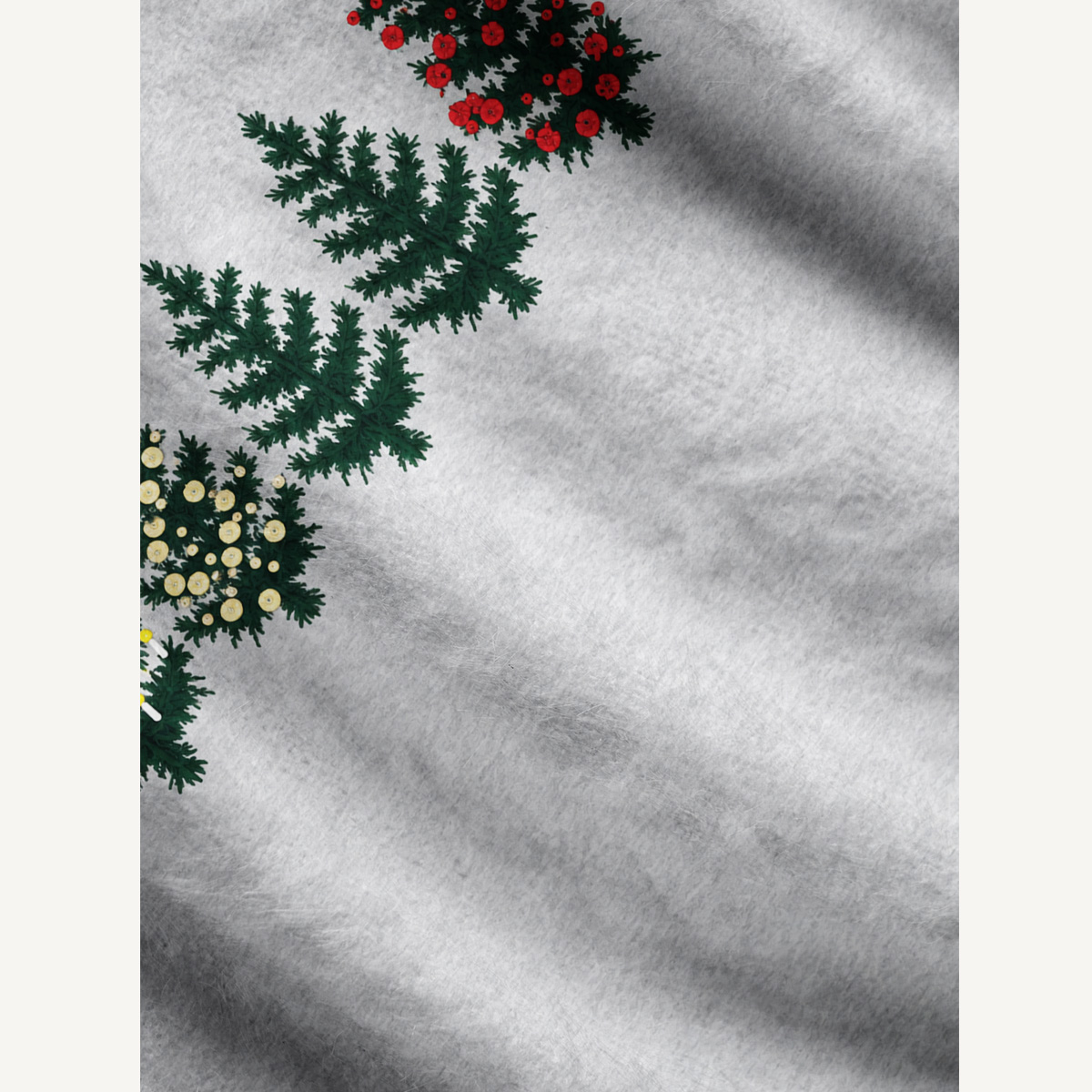 Classic Christmas Trees Fuzzy Crewneck Sweater