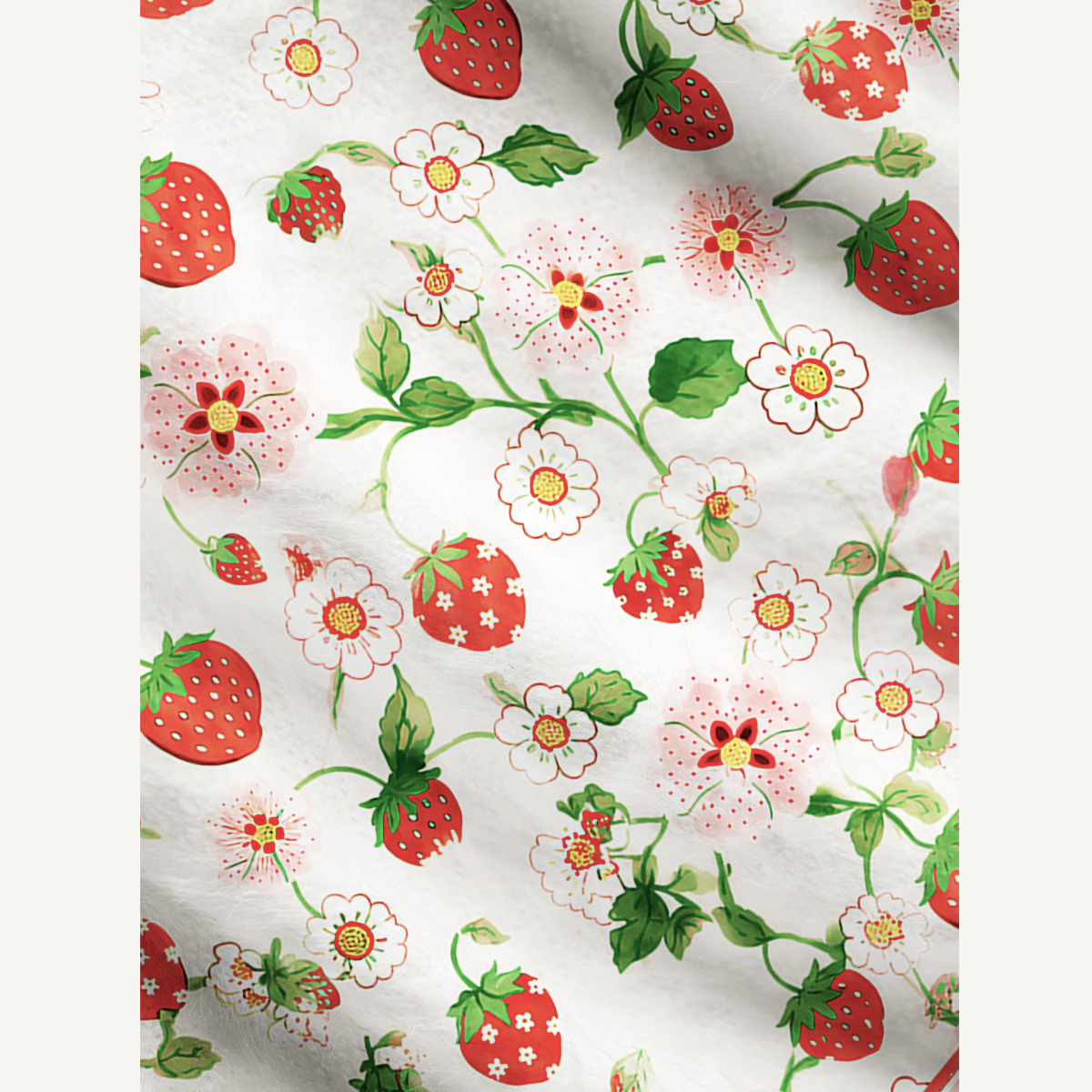 Strawberry Meadow Print Ugly Cardigan Sweaters