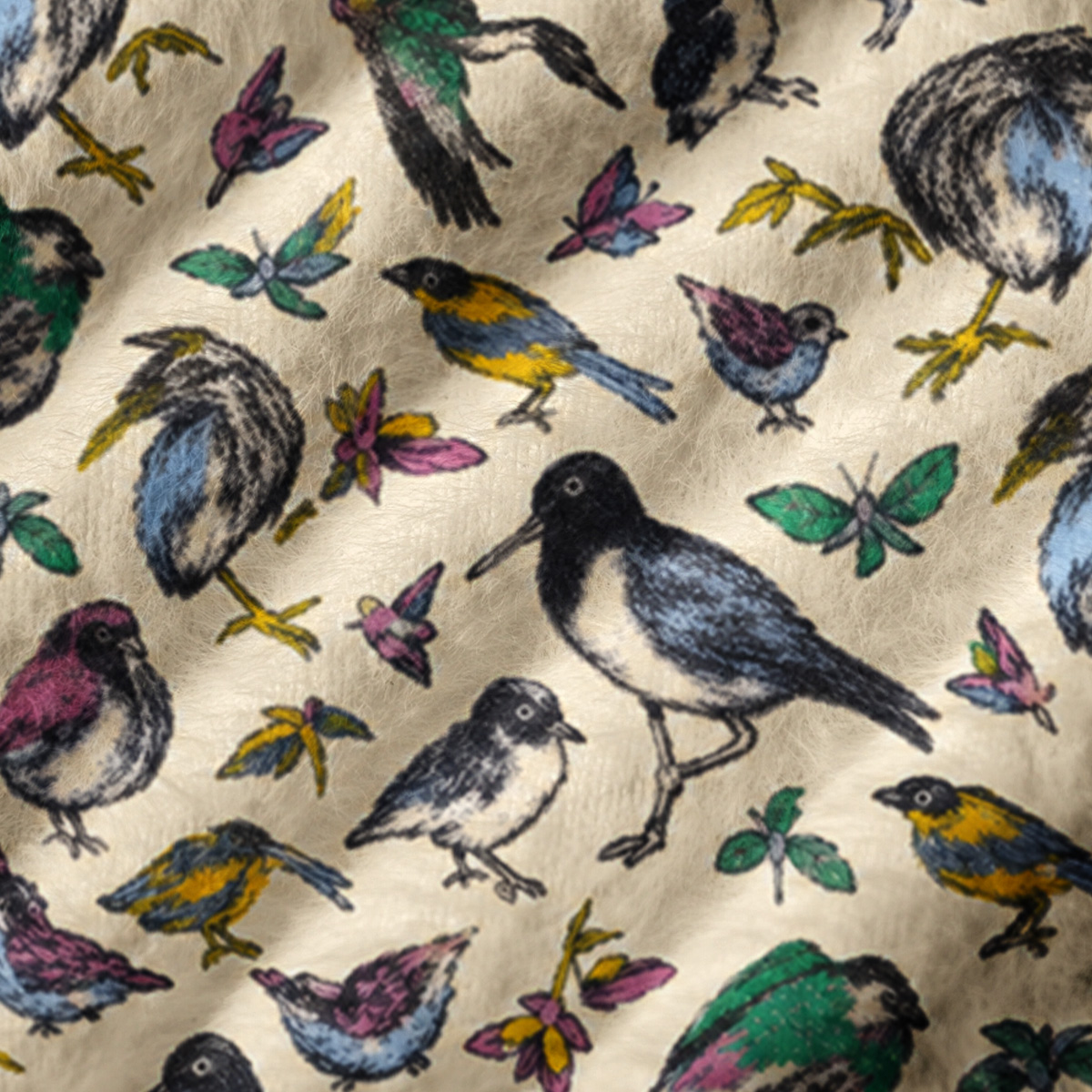Sky Meadow Symphony Print V-Neck Sweater Vest