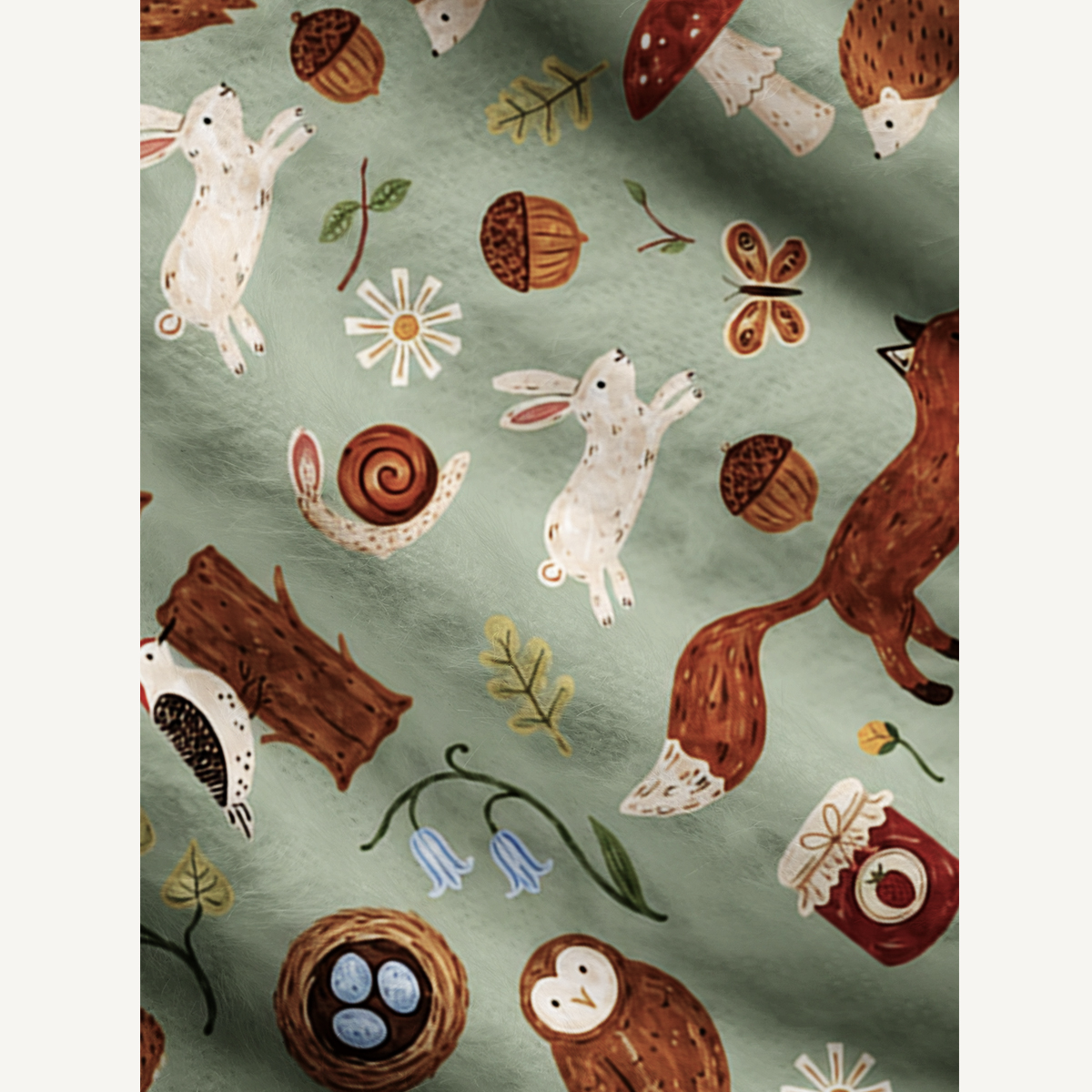 Woodland Nature Notes Print Ugly Cardigan Sweaters