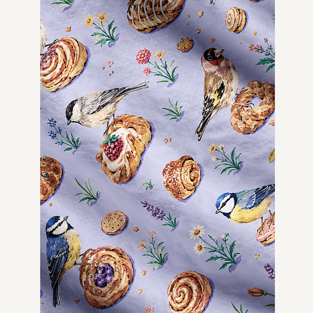 Pigeon Pastry Party Print Ugly Cardigan Sweaters