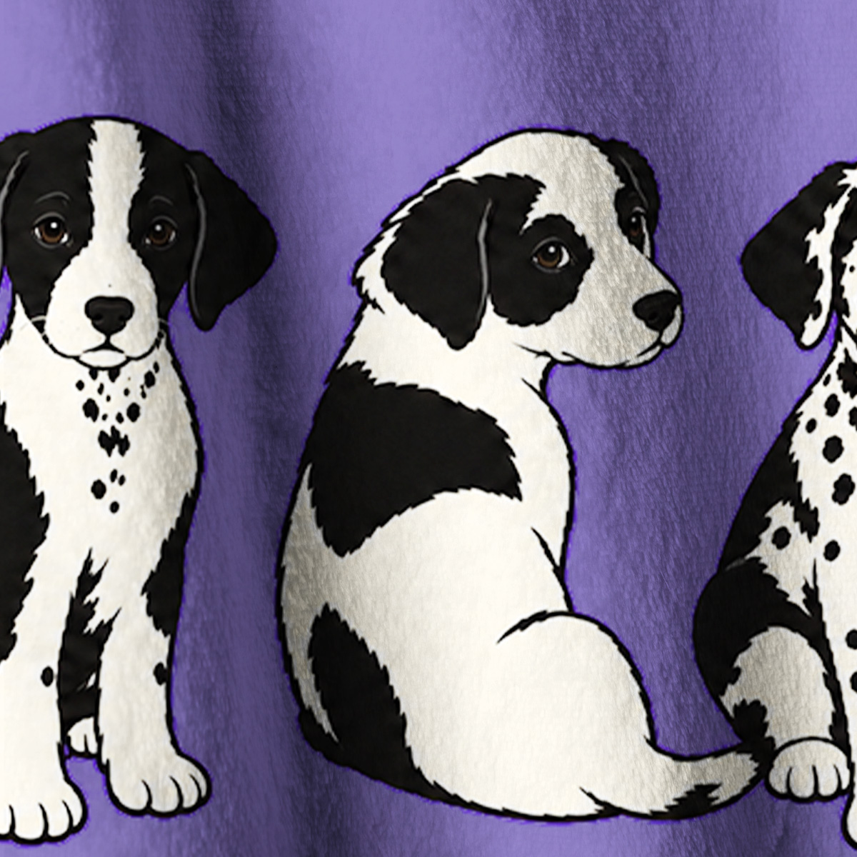 Purple Paws Parade Print Fleece Jacket