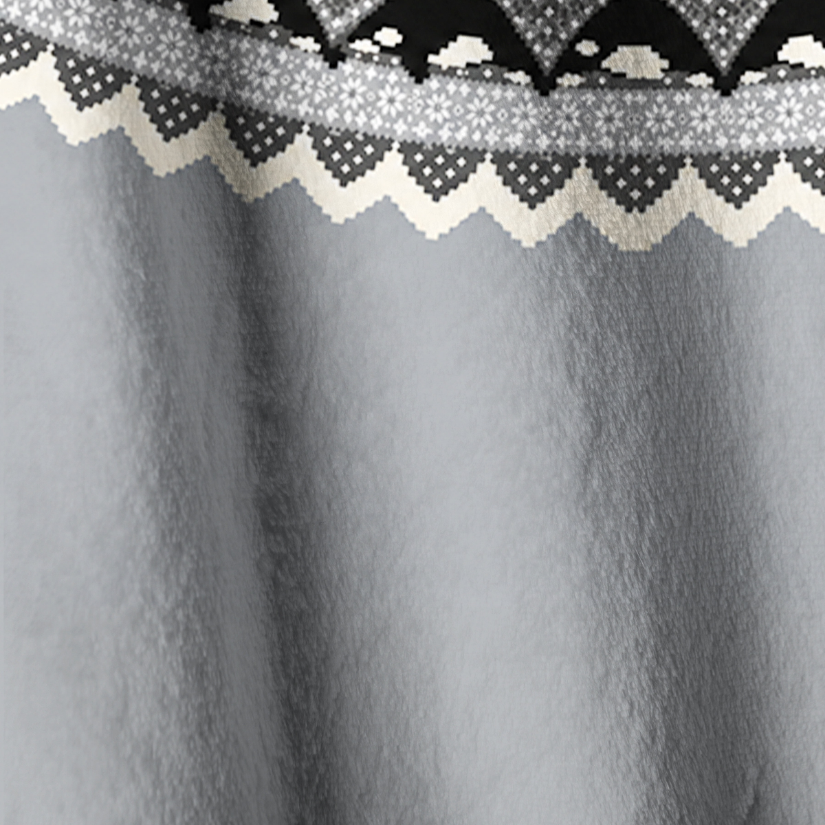 Monochrome Marine Yoke Print Fleece Jacket