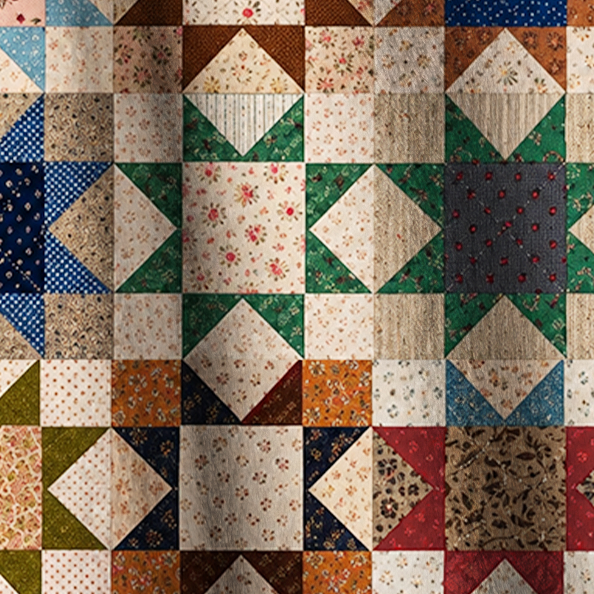 Floral Prairie Patchwork Print Fleece Jacket