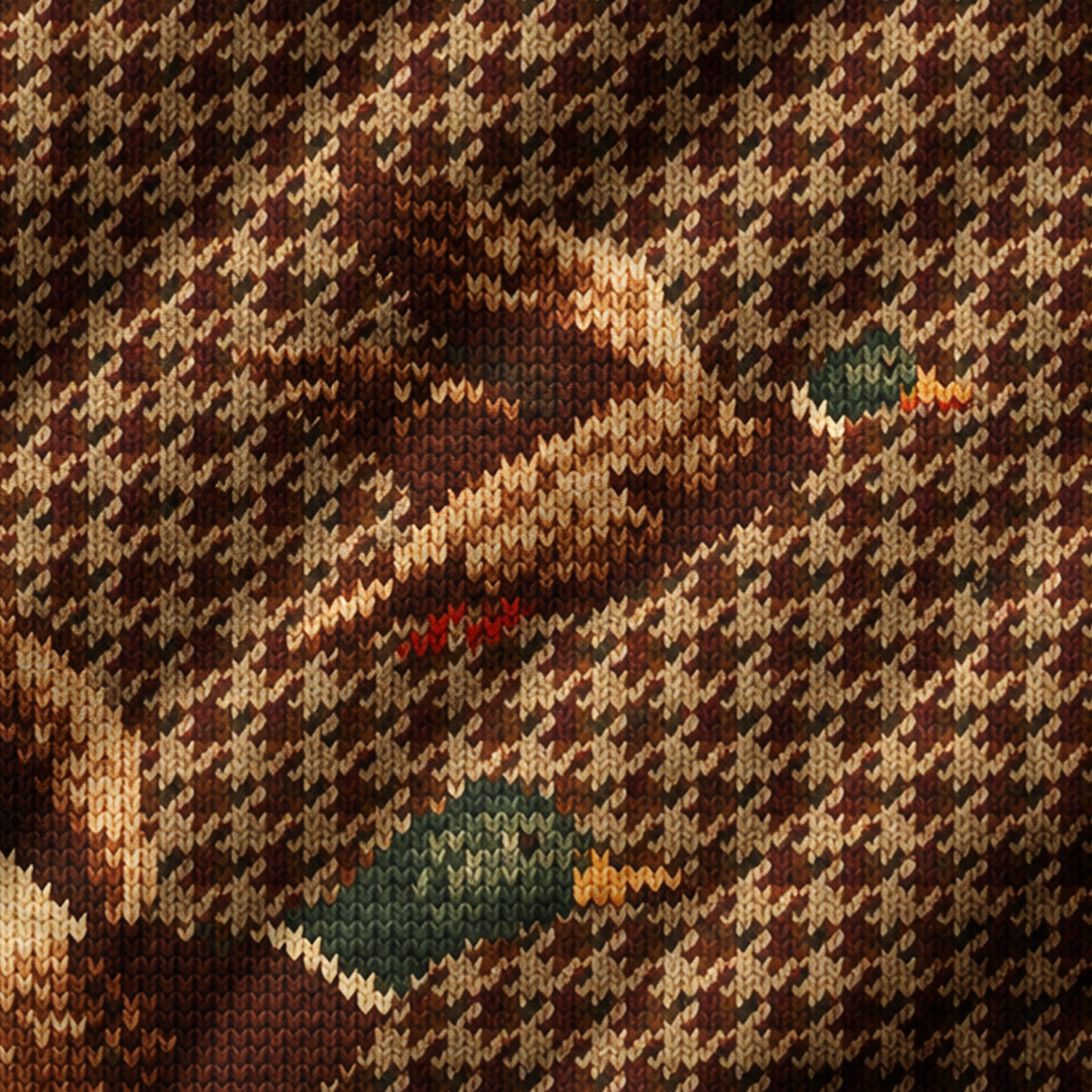 Classic Tweed Wild Duck Print V-Neck Sweater Vest
